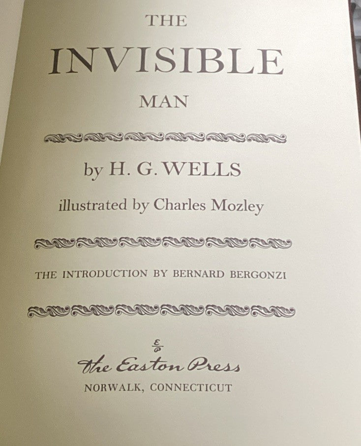 The Invisible Man by H.G. Wells Easton Press Collector's Ed. Leather Bound -JD