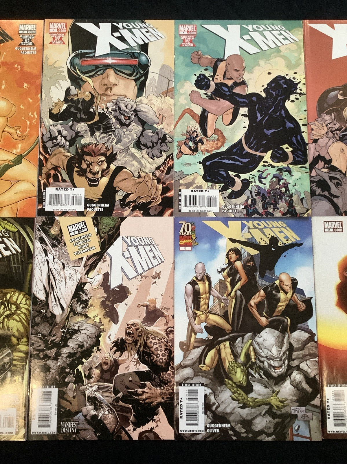 Young X-Men #1-12 Complete Comic Set, Marvel Comics, Marc Guggenheim, 2008