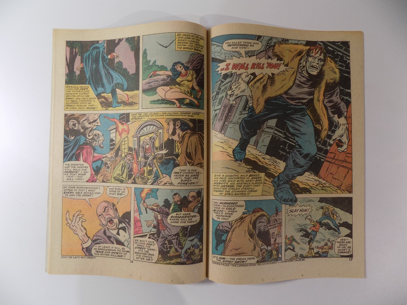 Frankenstein Monster #8 Marvel Comic January 1974 Very Fine+