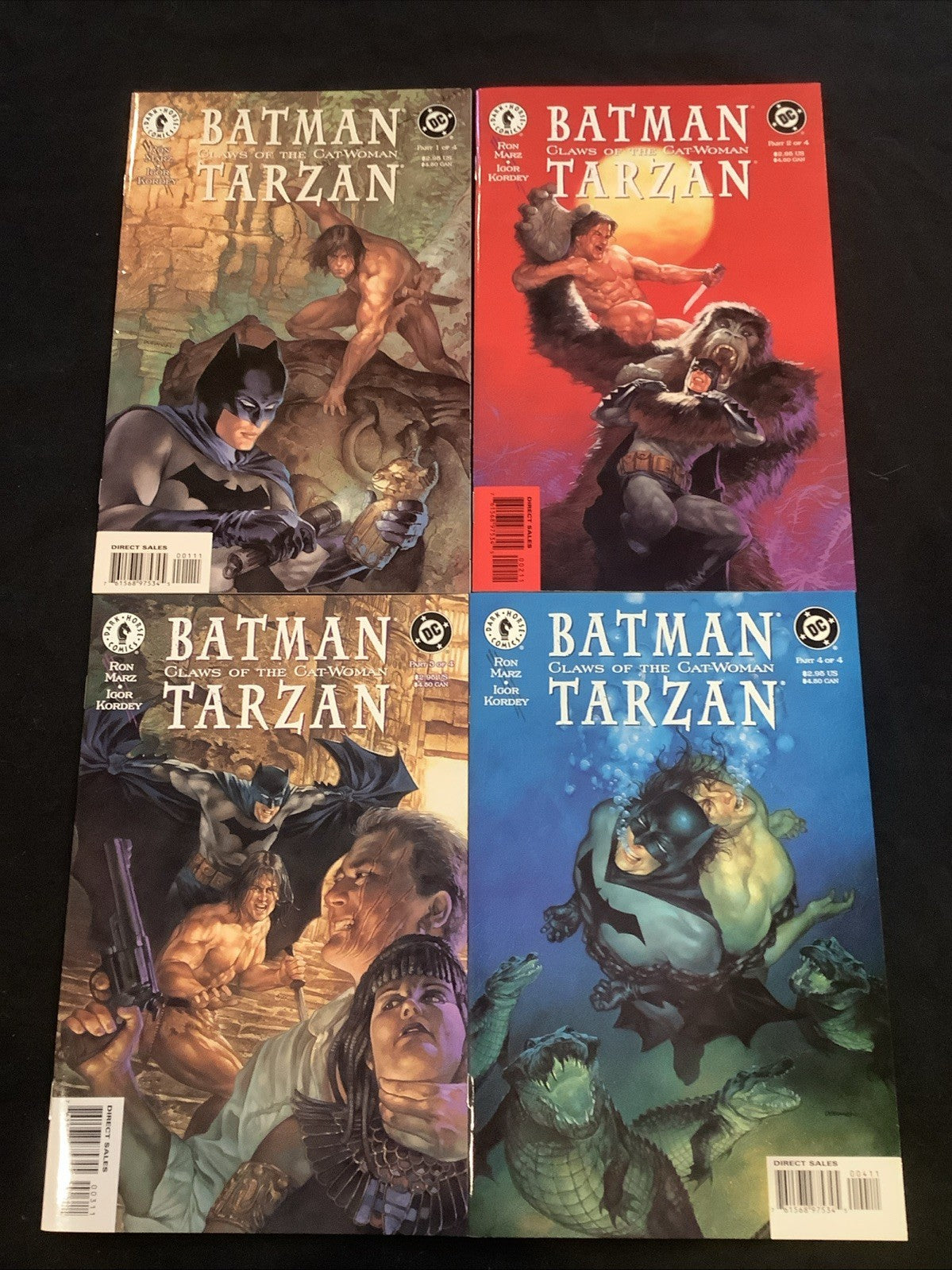 Batman/Tarzan: Claws of the Cat-Woman #1-4 Complete Comic Set, Dark Horse/DC