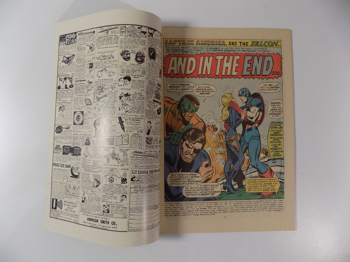 Captain America #142 Marvel Comic October 1971 Very Fine-
