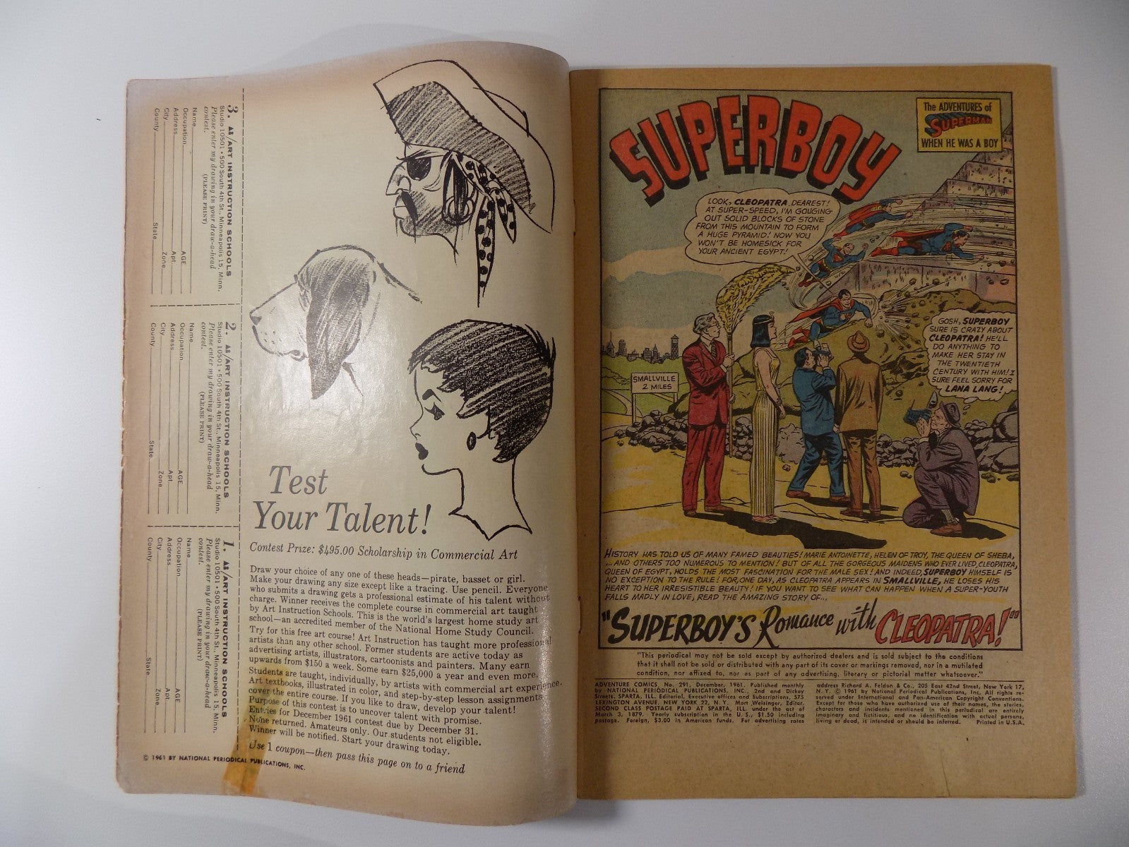 Adventure Comics #291 DC Comic Very Good+ December 1961