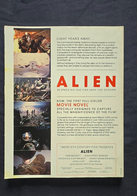 Alien : The Movie Novel by Richard J. Anobile (1979, Trade Paperback) JD