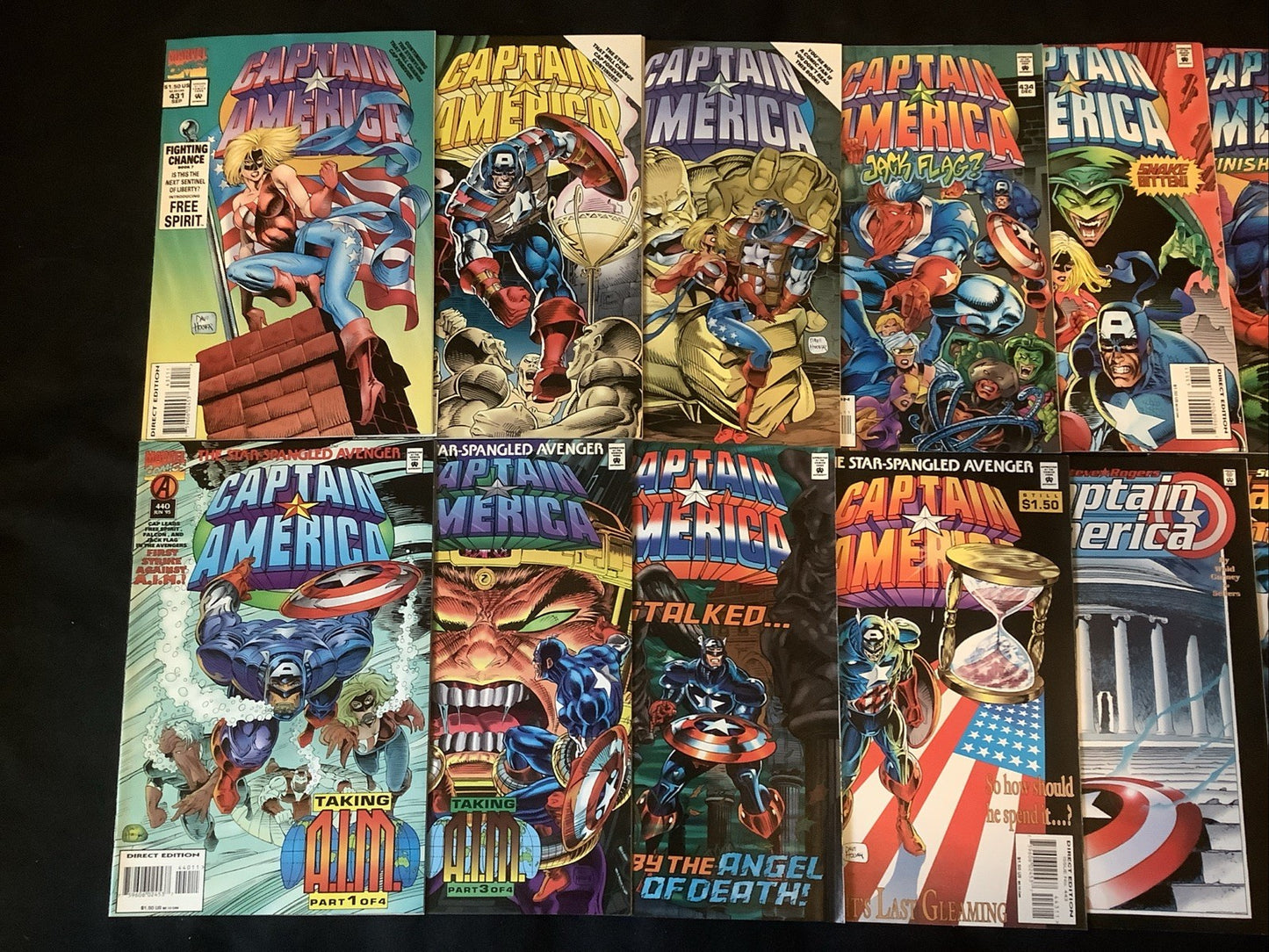 Captain America #431-444 Comic Lot, Marvel, Mark Waid, 1st App Free Spirit, 1994
