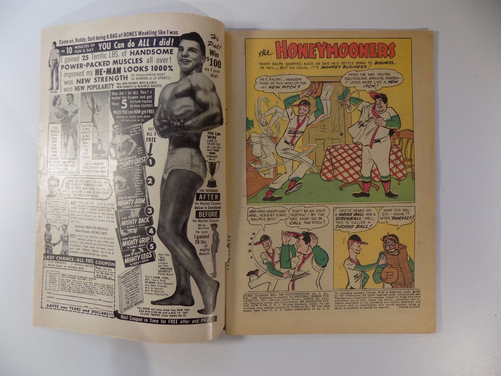 Jackie Gleason and the Honeymooners #3 DC Comic November 1956 Very Good/Fine