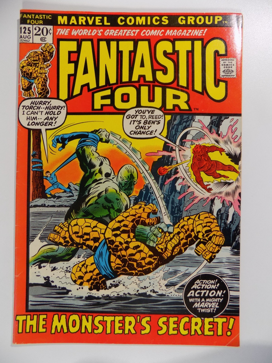 Fantastic Four #125 Marvel Comic August 1972 Very Fine