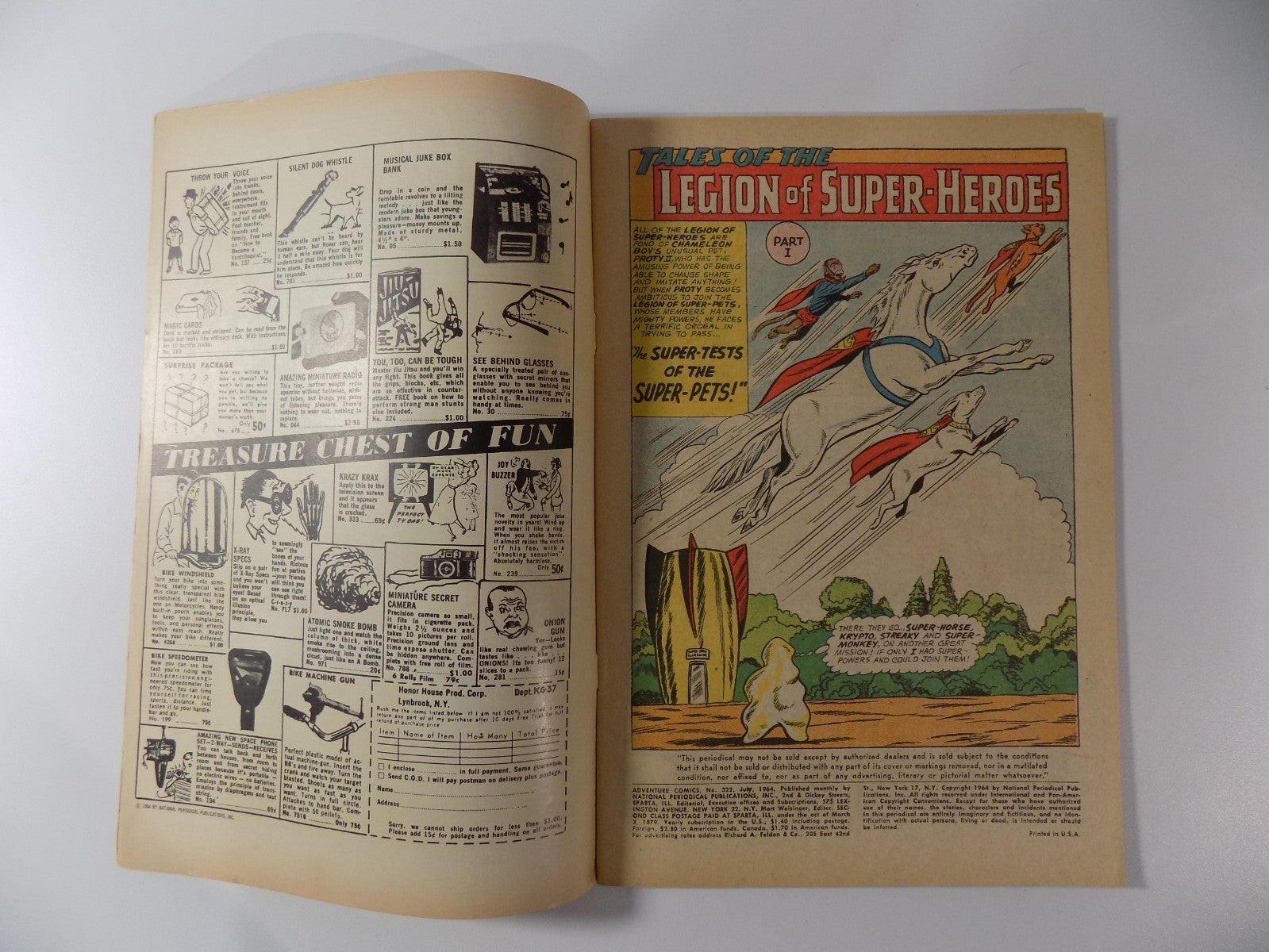 Adventure Comics #322 DC Comic July 1964 Fine/Very Fine