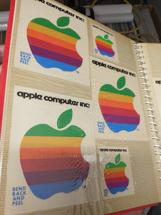 Vintage Apple Stickers 1980s Macintosh Logo Lot + sticker collection new unused