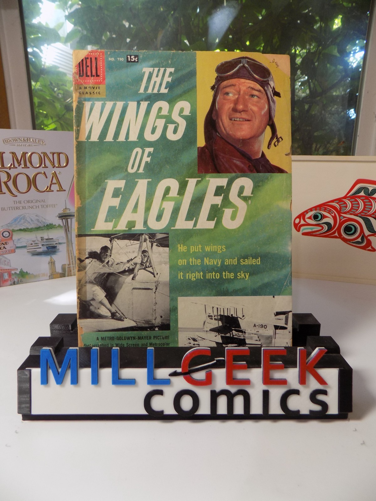 Four Color #790 The Wings of Eagles Dell Comic 1957 Very Good