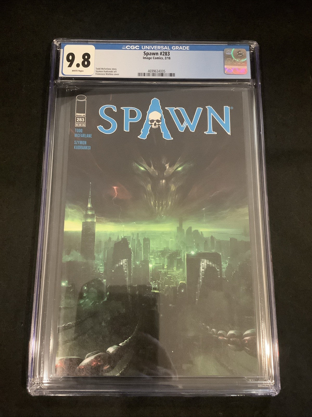 Spawn #283 (Image Comics) CGC Graded 9.8 (NM/M) White Pages, Todd McFarlane