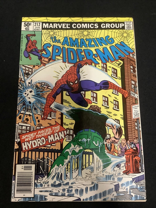 Amazing Spider-Man #212 (Marvel January 1981) VF (8.0) 1st App Hydro-Man