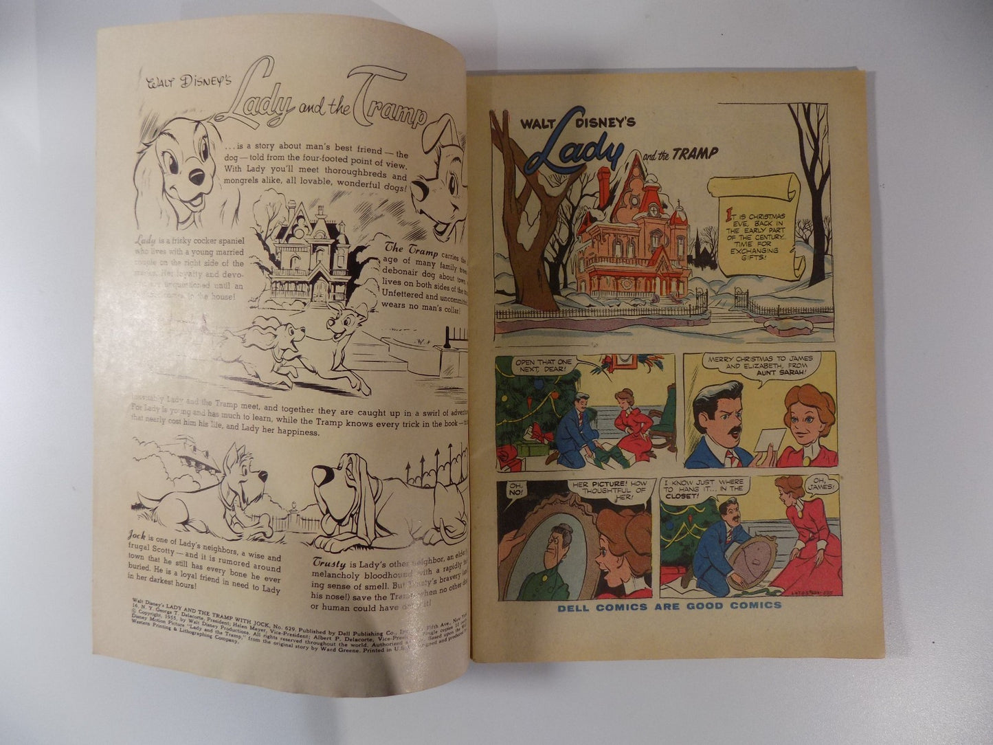 Lady and the Tramp (Walt Disney's) Four Color #629 Dell Comic Very Fine-