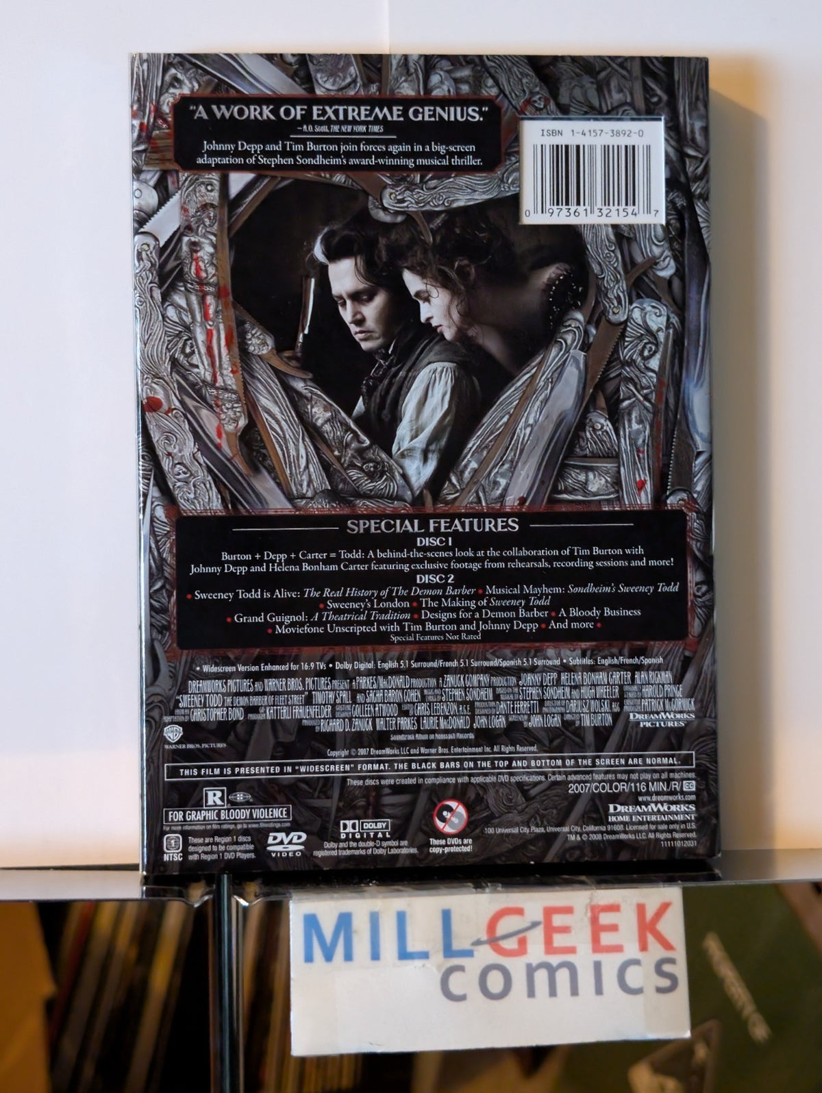Sweeney Todd - Movie, In Concert, and On Stage, 3 Movie Set (DVD) -JD