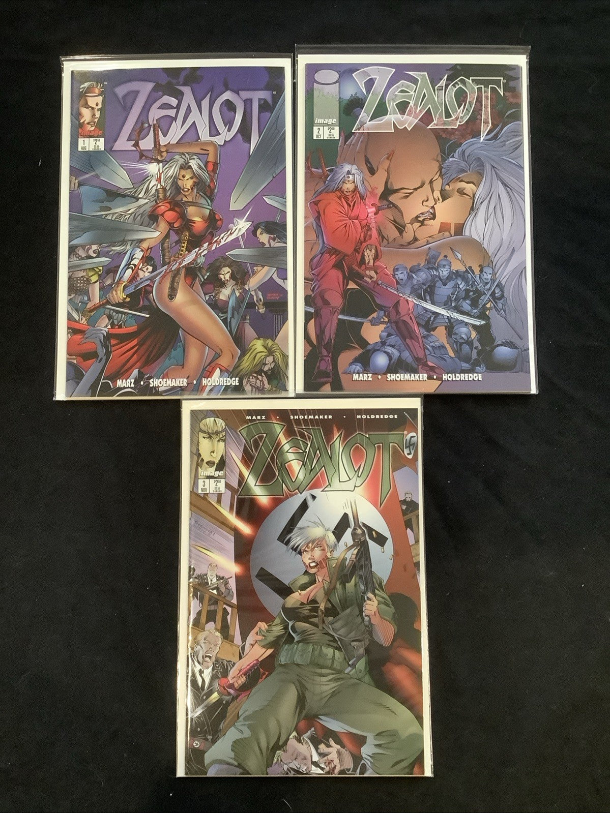 Zealot #1-3 Complete Comic Set, Image Comics, Ron Marz, Terry Shoemaker, 1995