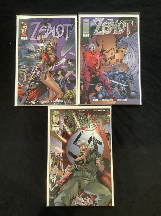 Zealot #1-3 Complete Comic Set, Image Comics, Ron Marz, Terry Shoemaker, 1995