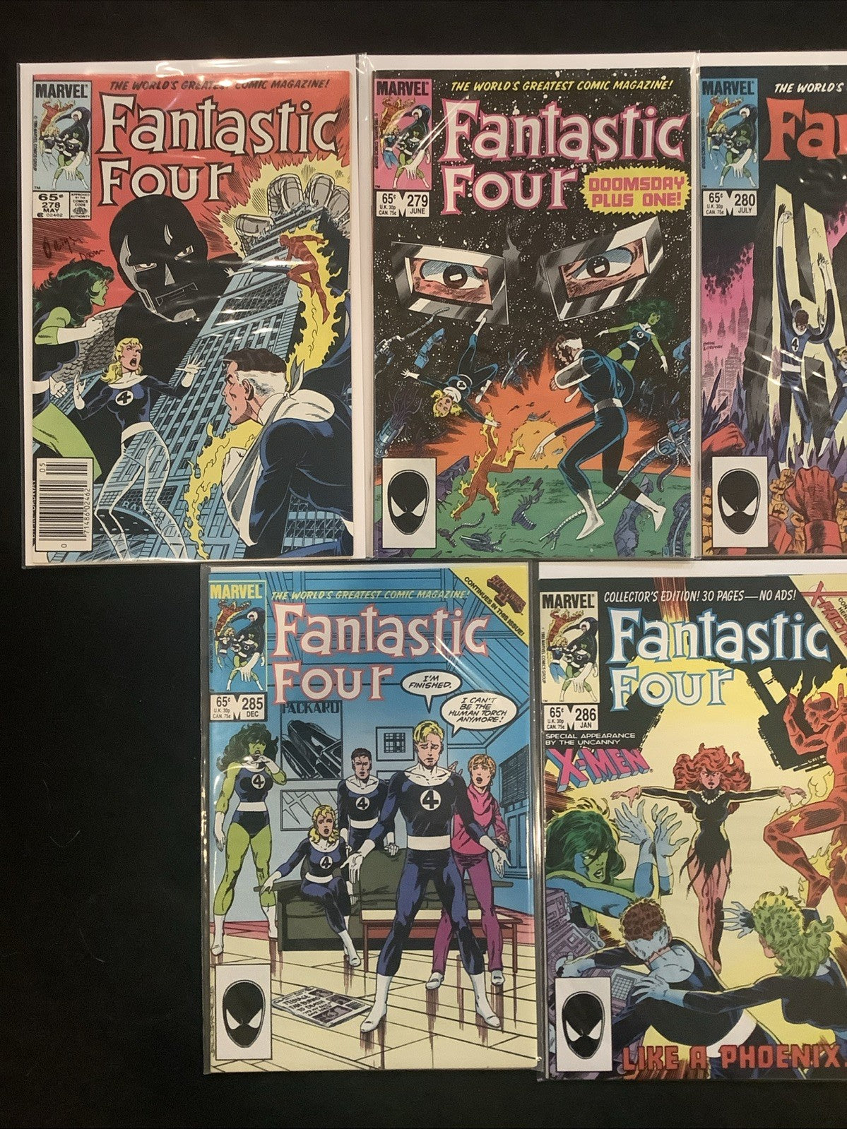 Fantastic Four #278-290 Comic Lot, Marvel, 1st Malice (Sue Storm) Origin Dr Doom