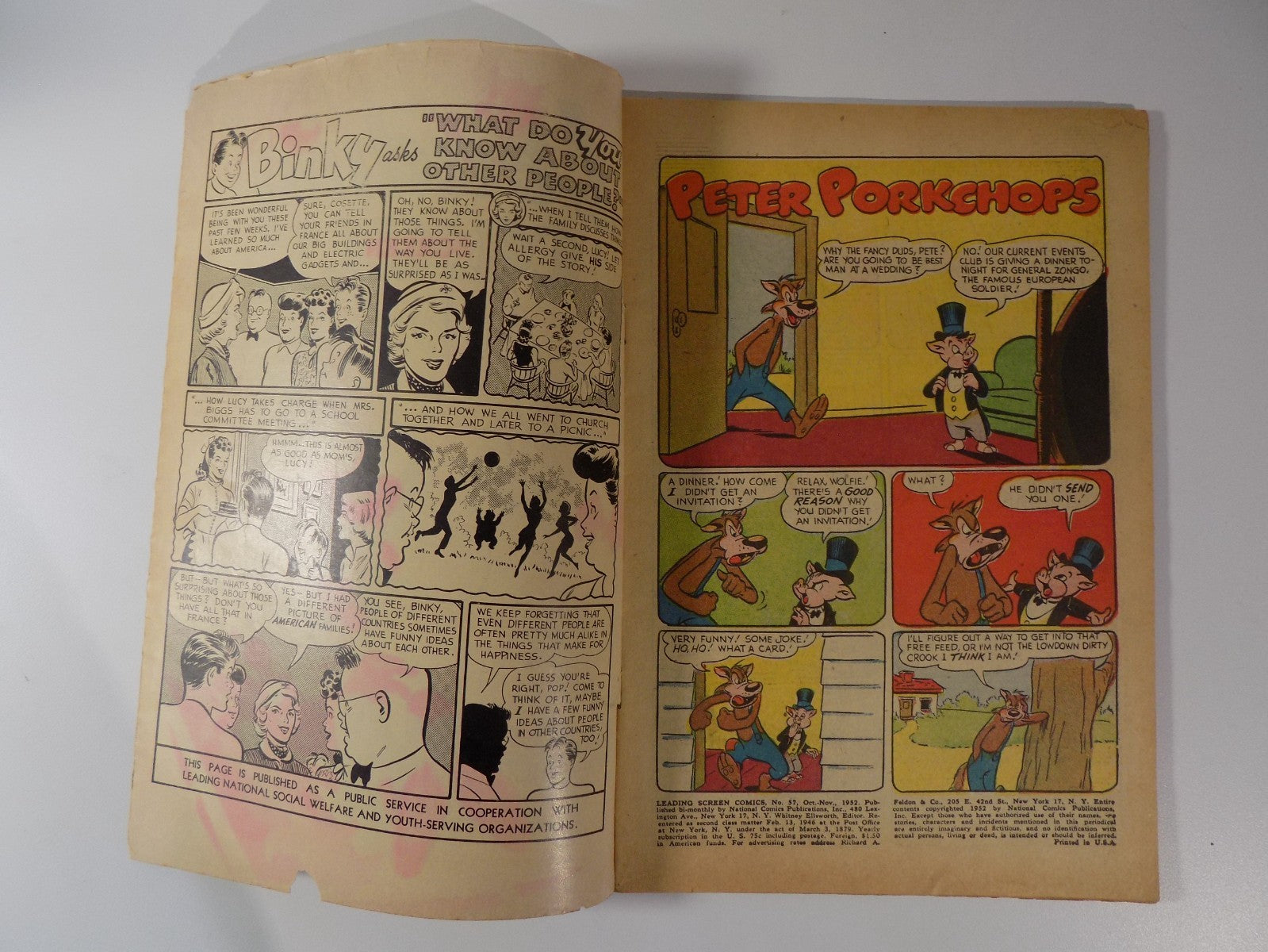 Leading Screen Comics #57 DC Comic November 1952 Fine-