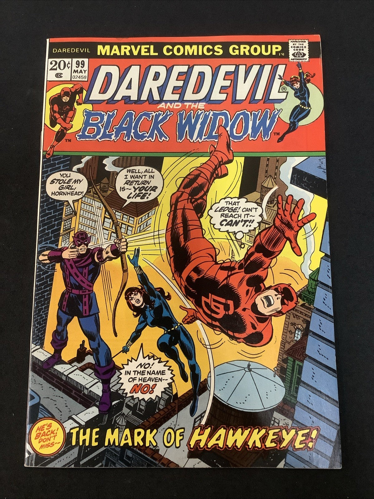 Daredevil #99 (Marvel Comics May 1973) VF (8.0) Daredevil Vs Hawkeye