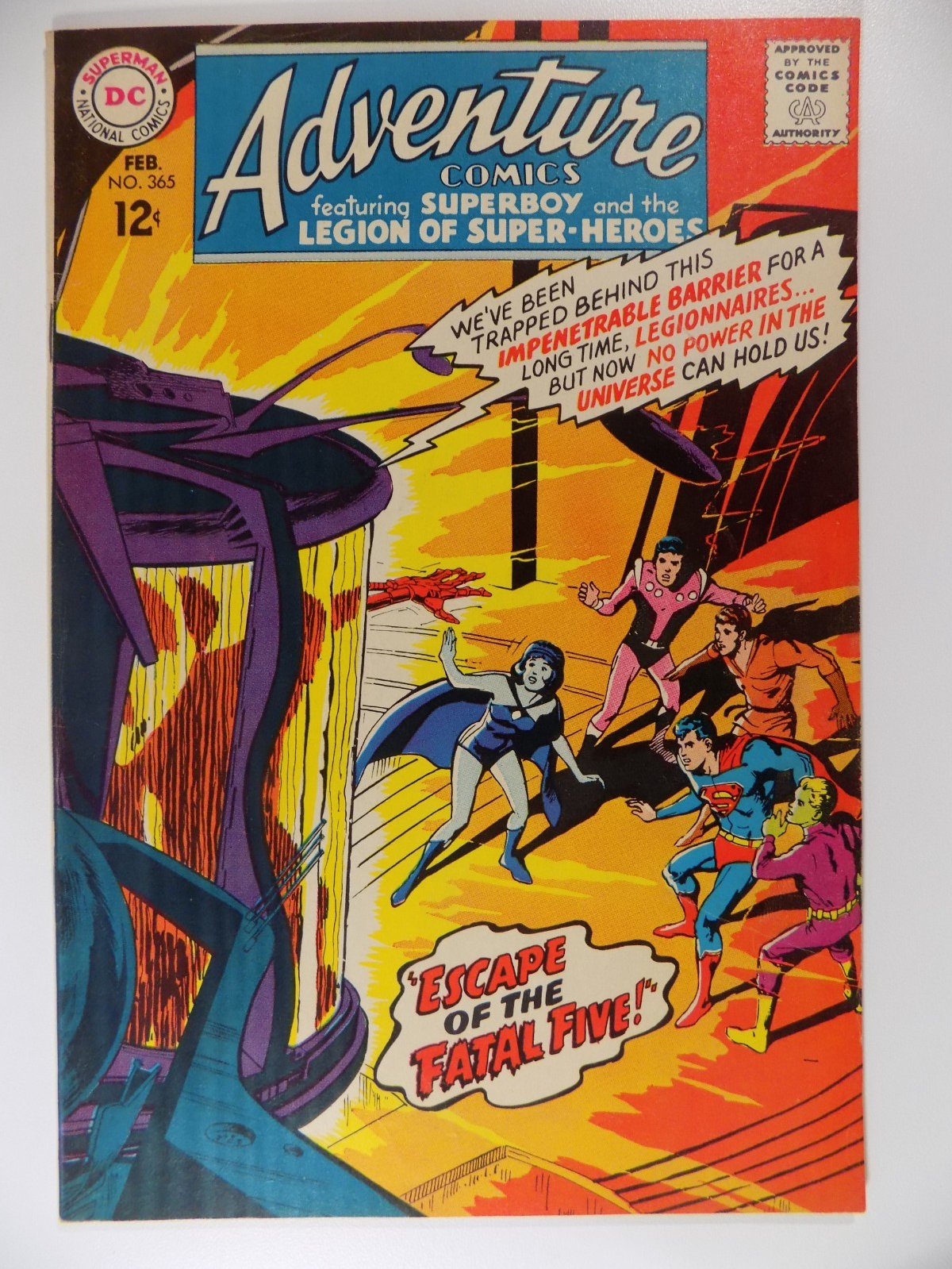Adventure Comics #365 DC Comic Feb 1968 Fair/Very Fair 1st Shadow Lass