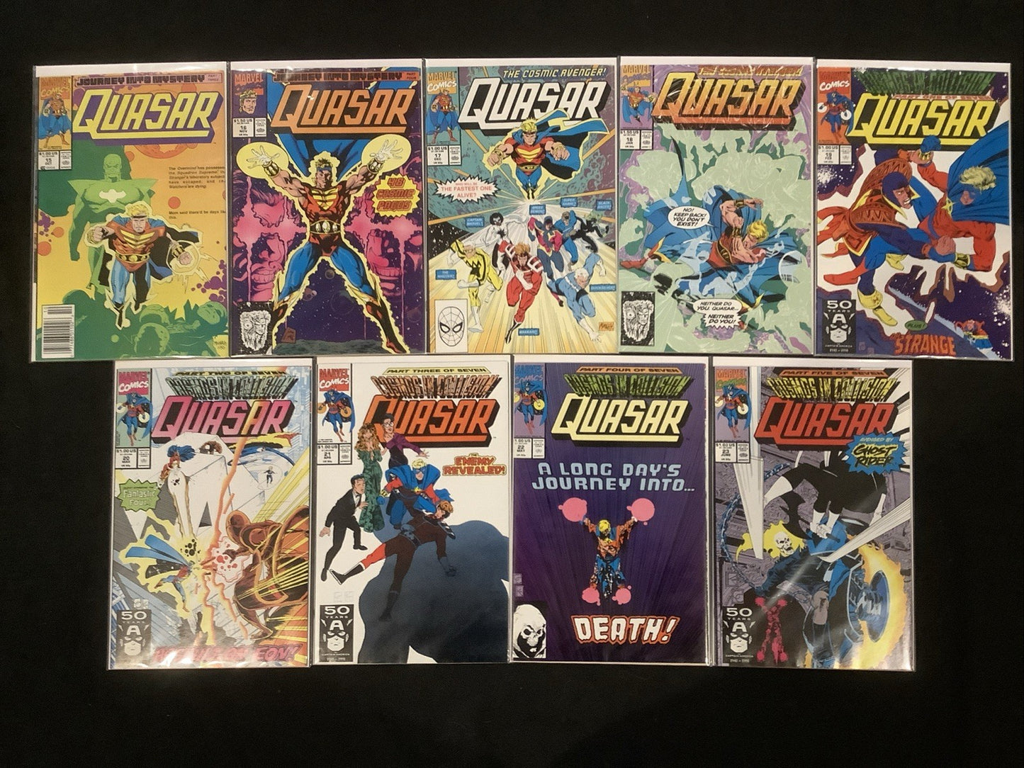 Quasar #15-23 Comic Lot, Marvel, 1st App Fast forward (Barry Allen Easter Egg)