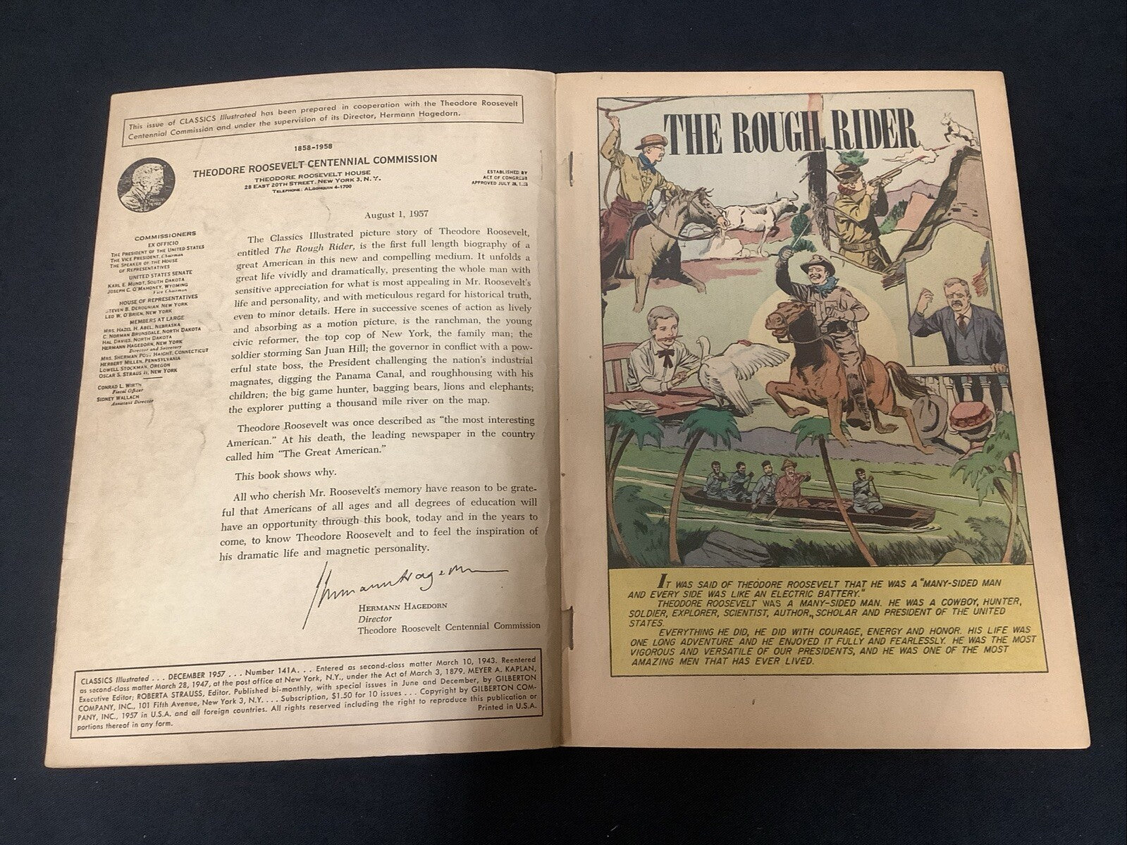 Classics Illustrated Special Issue #141 A (Gilberton 1957) 4.0 (VG) Rough Rider