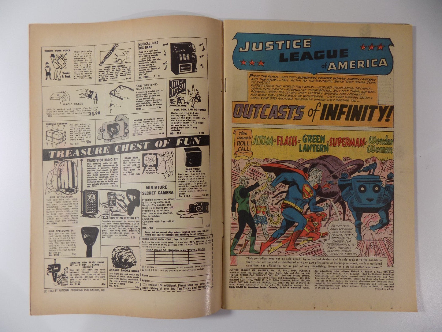 Justice League of America #25 DC Comic February 1964 Fine/Very Fine