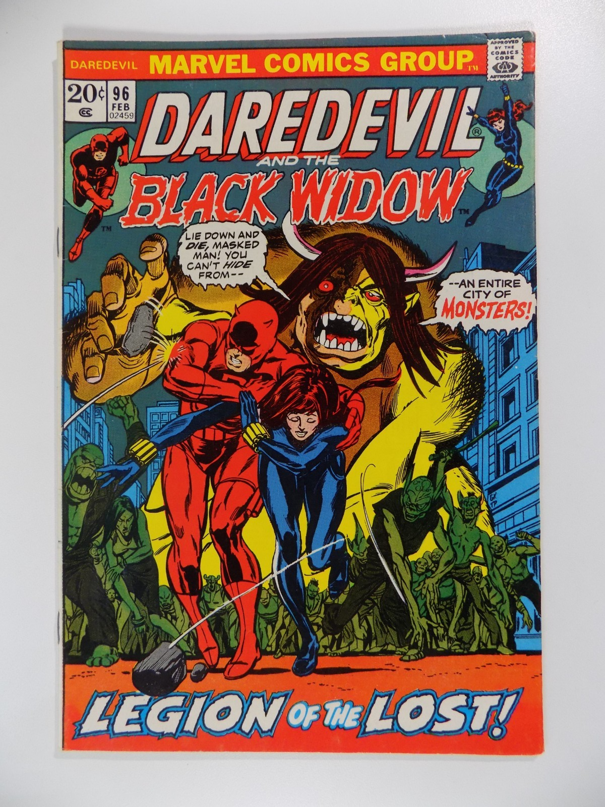 Daredevil #96 Marvel Comic February 1973 Very Fine