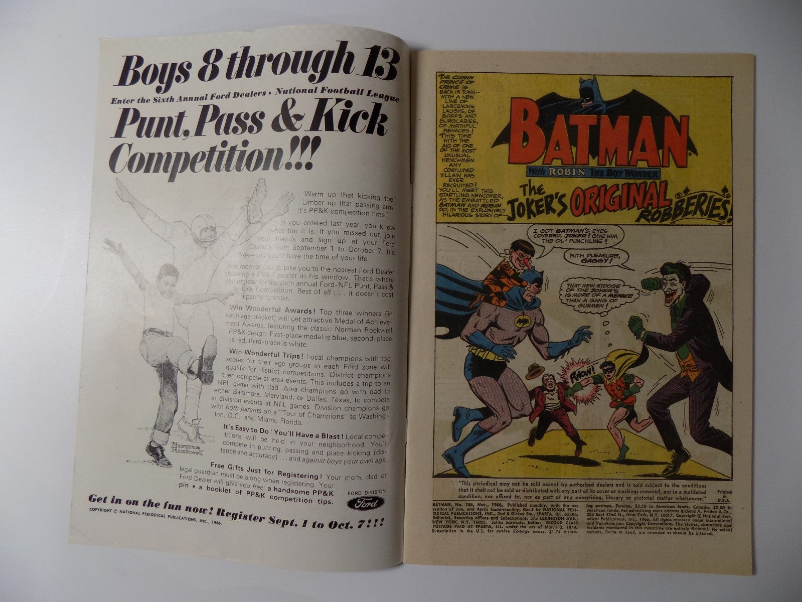 Batman #186 DC Comics Very Good/Fine November 1966