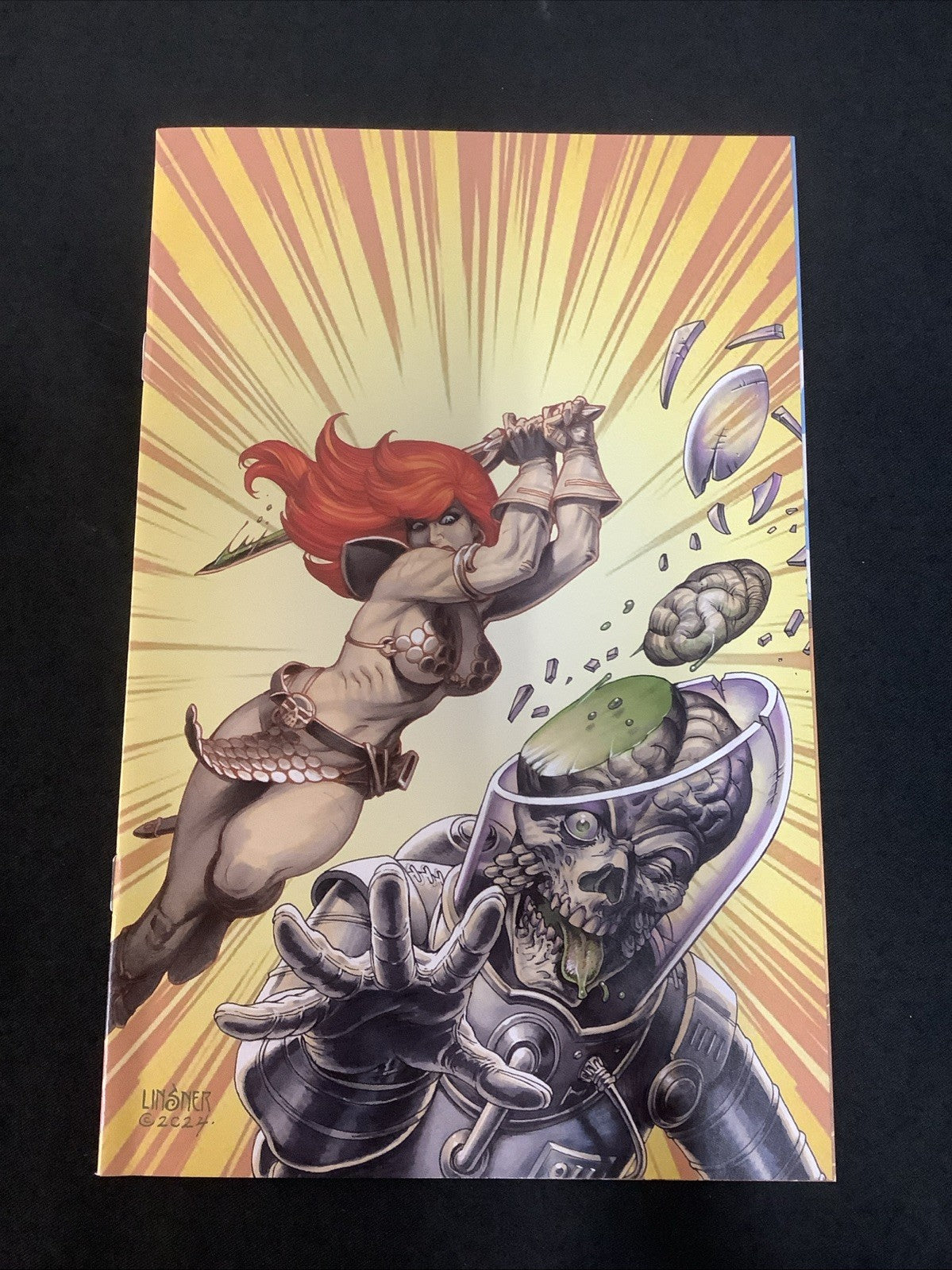 RED SONJA ATTACKS MARS #2 (Dynamite Comics 2024) VF (8.0) LINSNER LTD VIRGIN