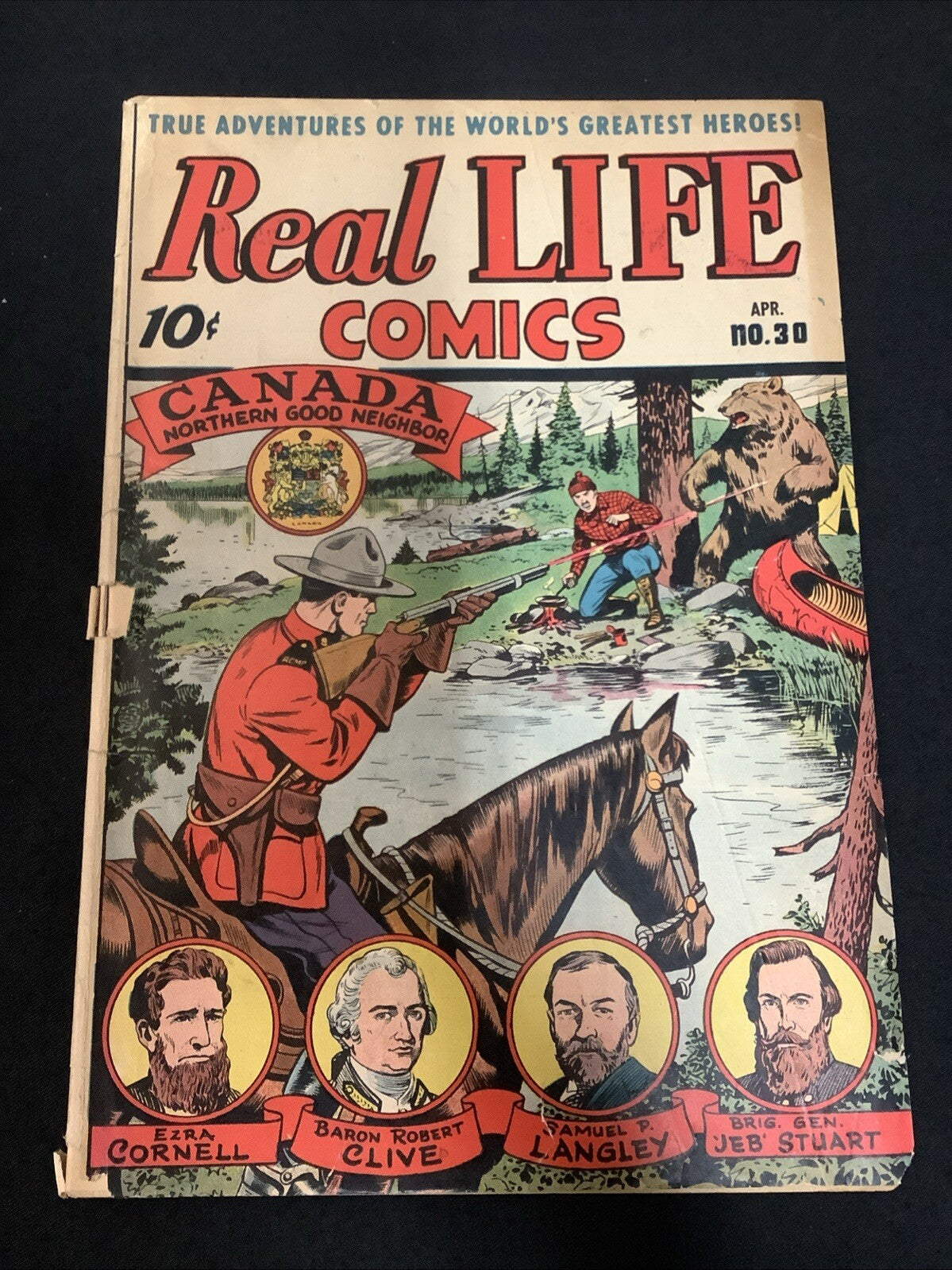 Real Life Comics #30 (April 1946) VG (4.0) Cover Detached, 1/2” Spine Roll