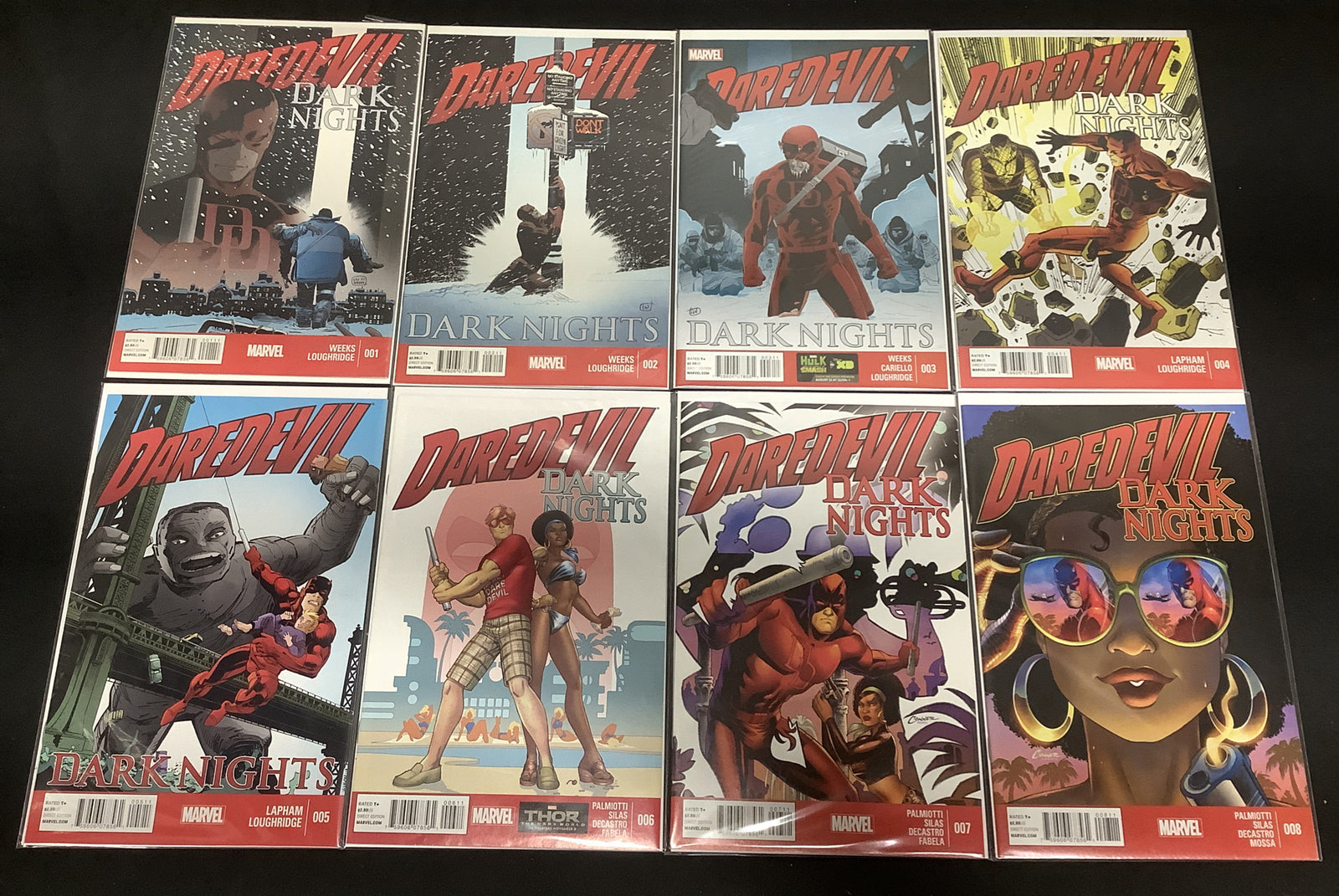 Daredevil: Dark Nights #1-8 Complete Comic Series, Marvel, Lee Weeks, 2013