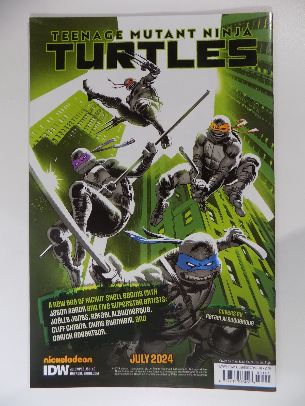 TMNT/Usagi Yojimbo Saturday Morning Adventures RI 1:50 Variant IDW Near Mint-