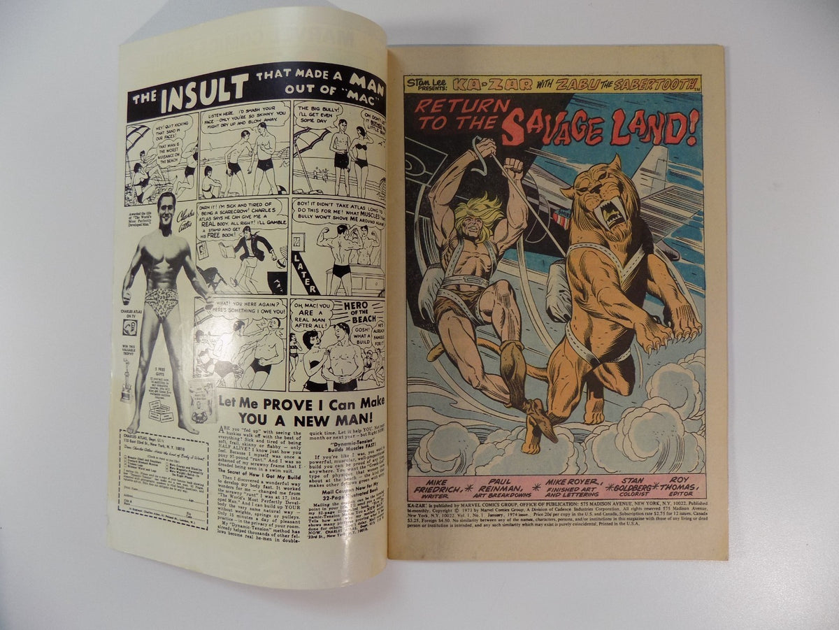 Ka-zar #1 Marvel Comic January 1974 Fine/Very Fine