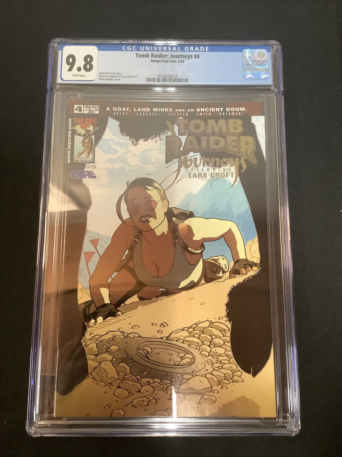 Tomb Raider: Journeys #4 (2002) CGC Graded 9.8, White Pages, Adam Hughes Cover