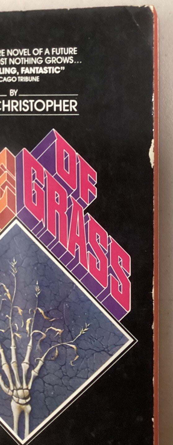 No Blade Of Grass-John Christoper Vintage Horror PB Avon 1st Print 1980  -JD