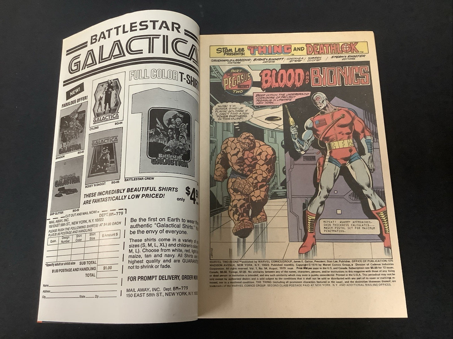 Marvel Two-in-One #54 (Marvel Comics August 1979) VF (8.0) The Thing & Deathlok