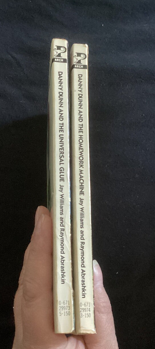 Danny Dunn And The Universal Glue + And The Homework Machine,PB, 1st Edition -JD