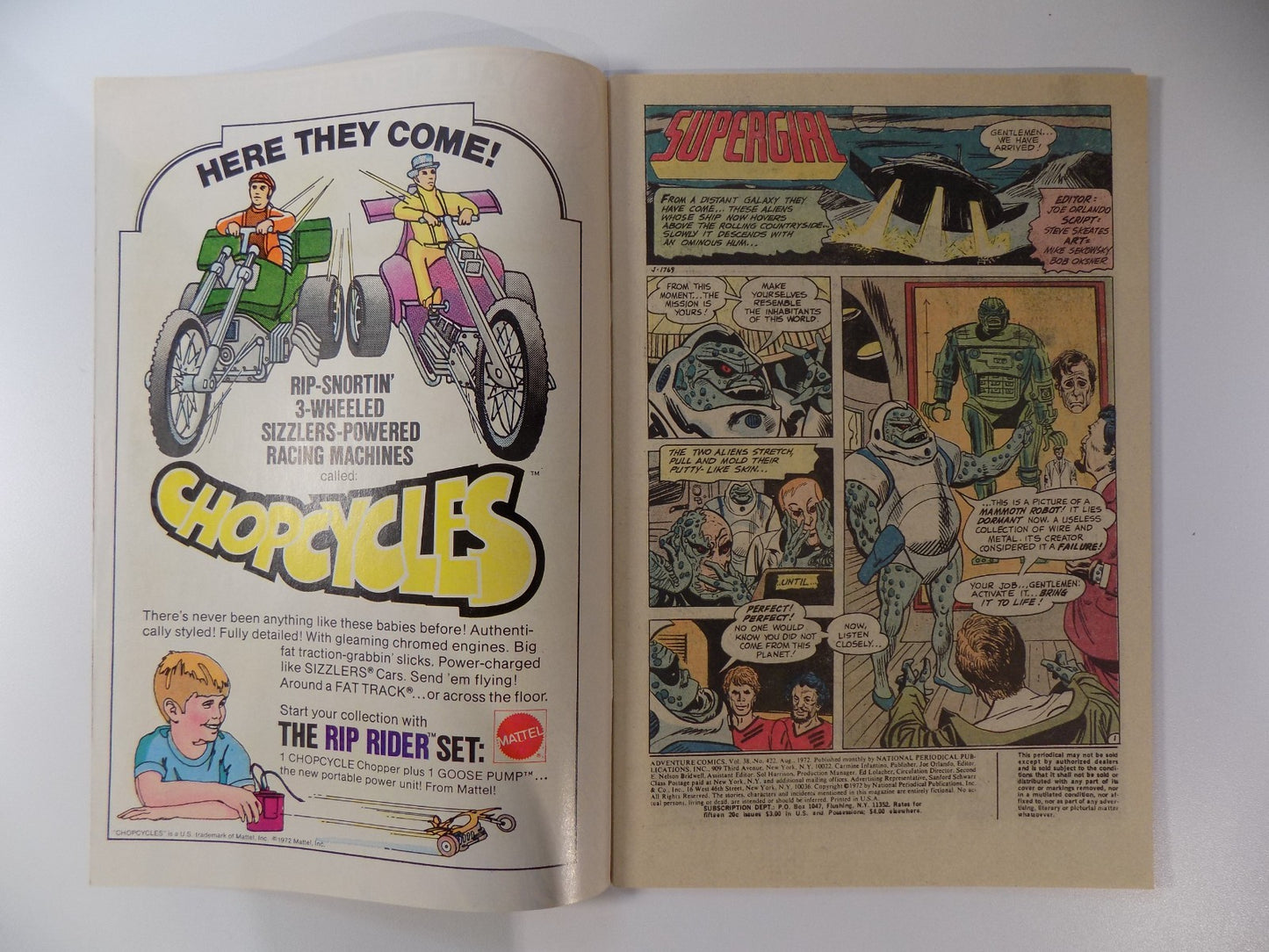Adventure Comics #422 Supergirl DC Comic August 1971 Very Fine+