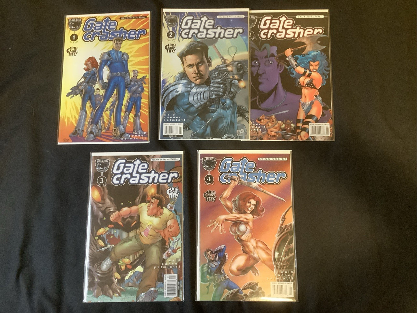 Gatecrasher: Ring of Fire #1-4 Complete Comic Series, Black Bull, Linsner Cover