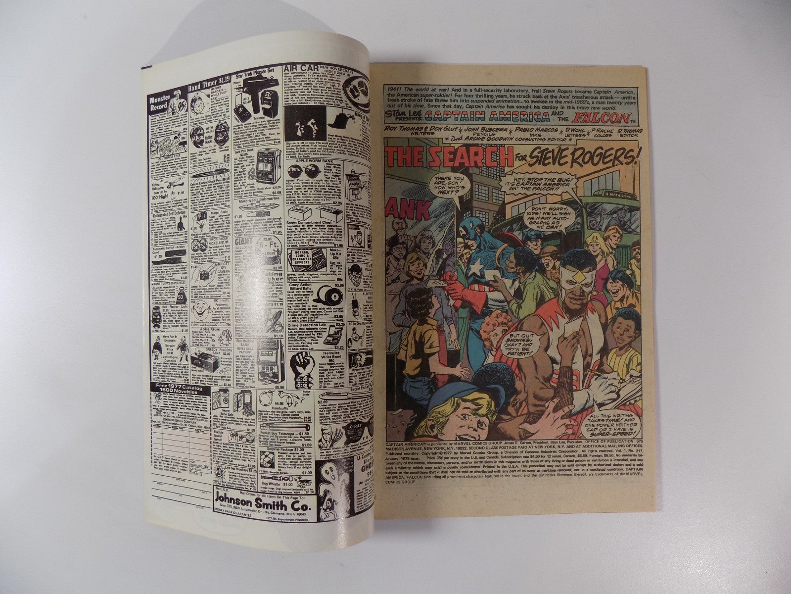 Captain America #217 Marvel Comic January 1978 Near Mint-