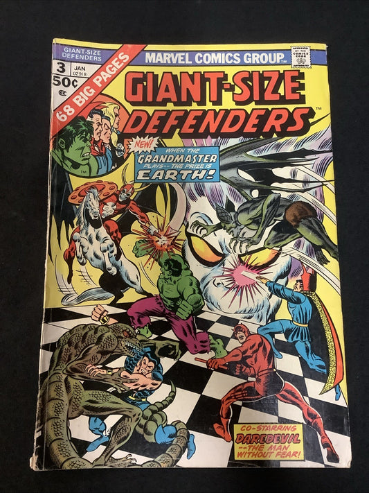 Giant-Size Defenders #3 (Marvel Comics January 1975) VG+ (4.5) Stan Lee