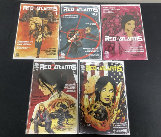 Red Atlantis #1-5 Complete Comic Set, Aftershock Comics, Stephanie Phillips