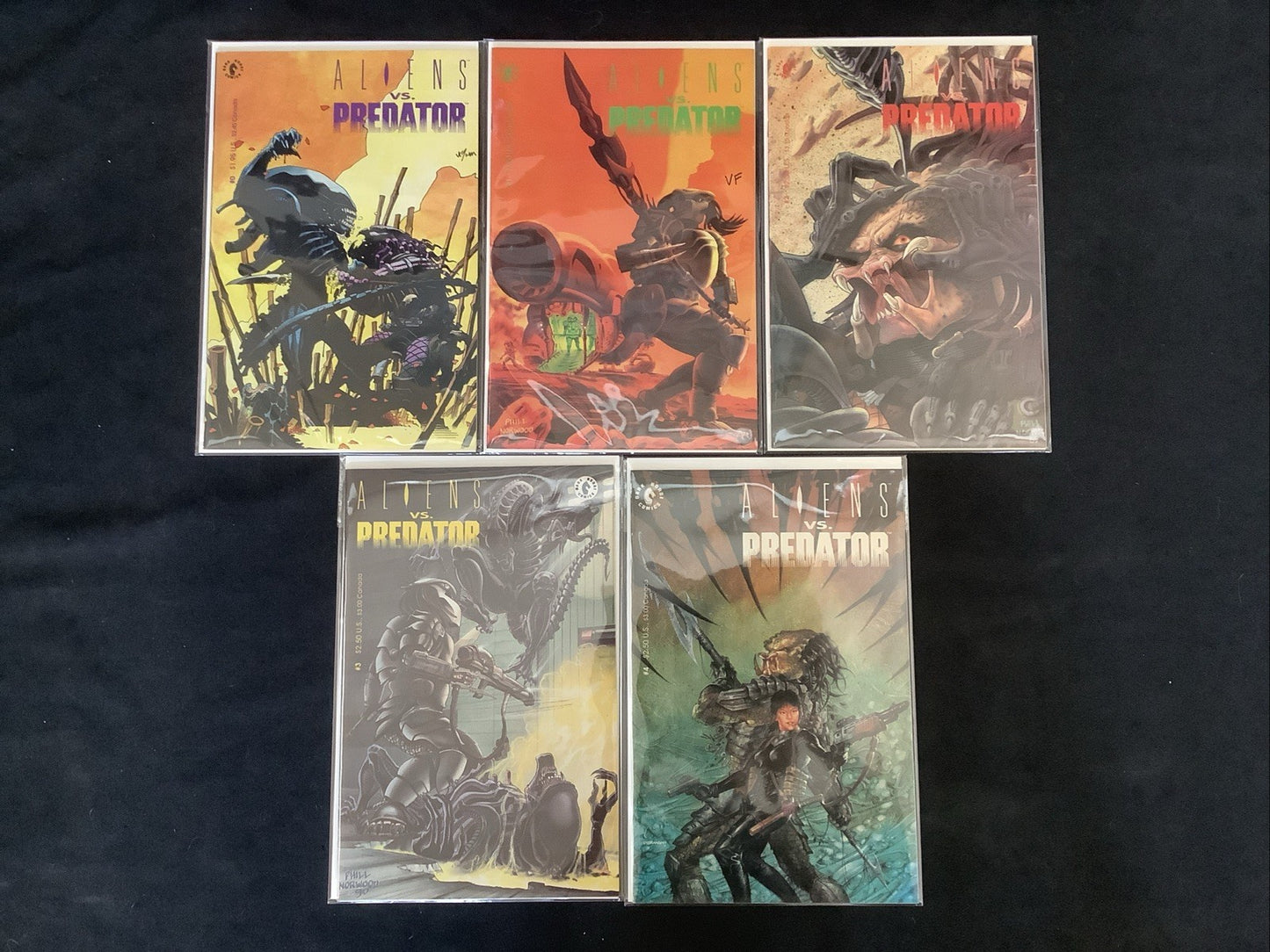 Aliens vs. Predator #0-4 Complete Comic Set, Dark Horse Comics,  Mike Mignola
