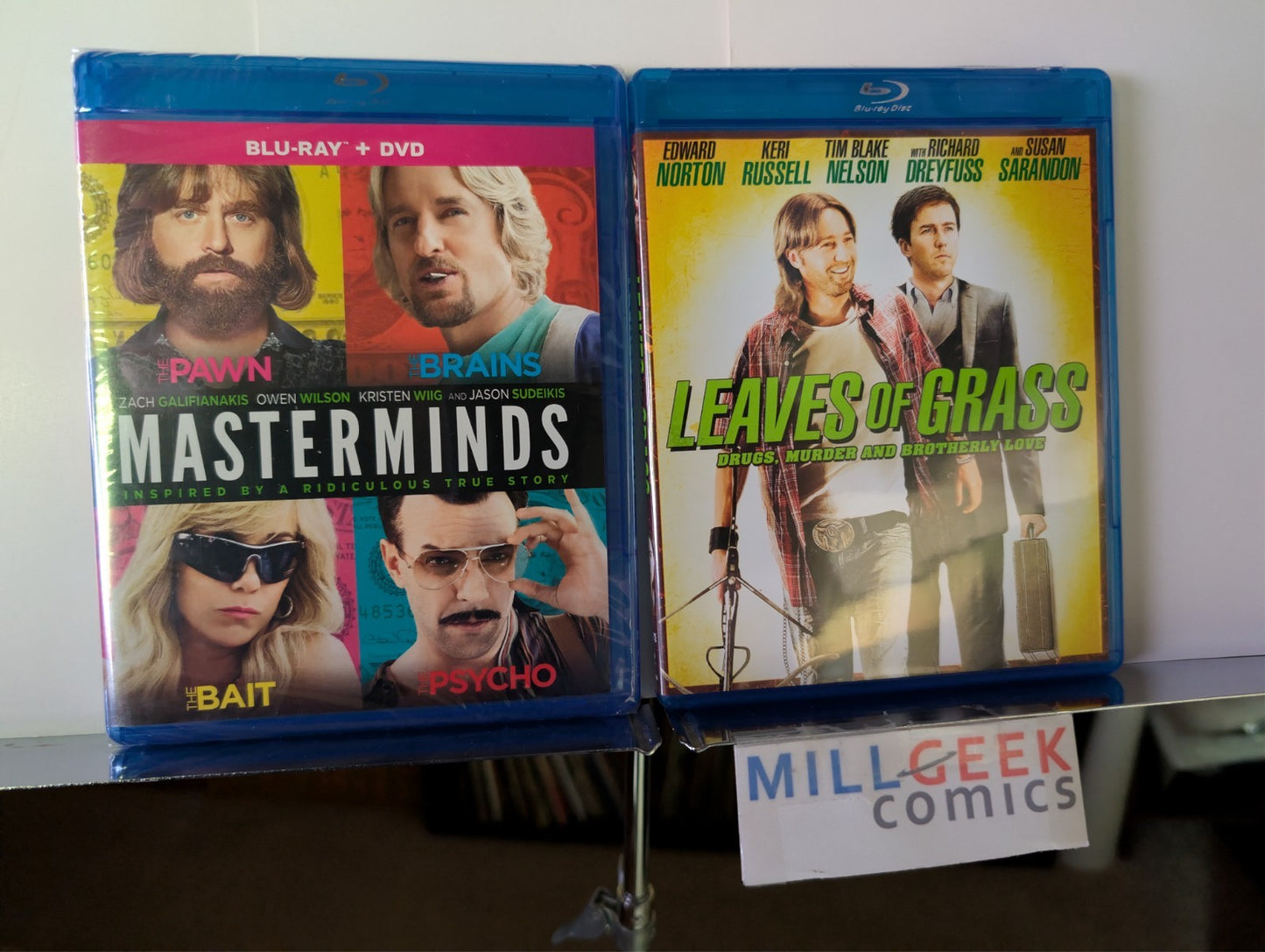 Masterminds / Leaves of Grass, 2 Comedy Movie Set (Blu-ray) -JD