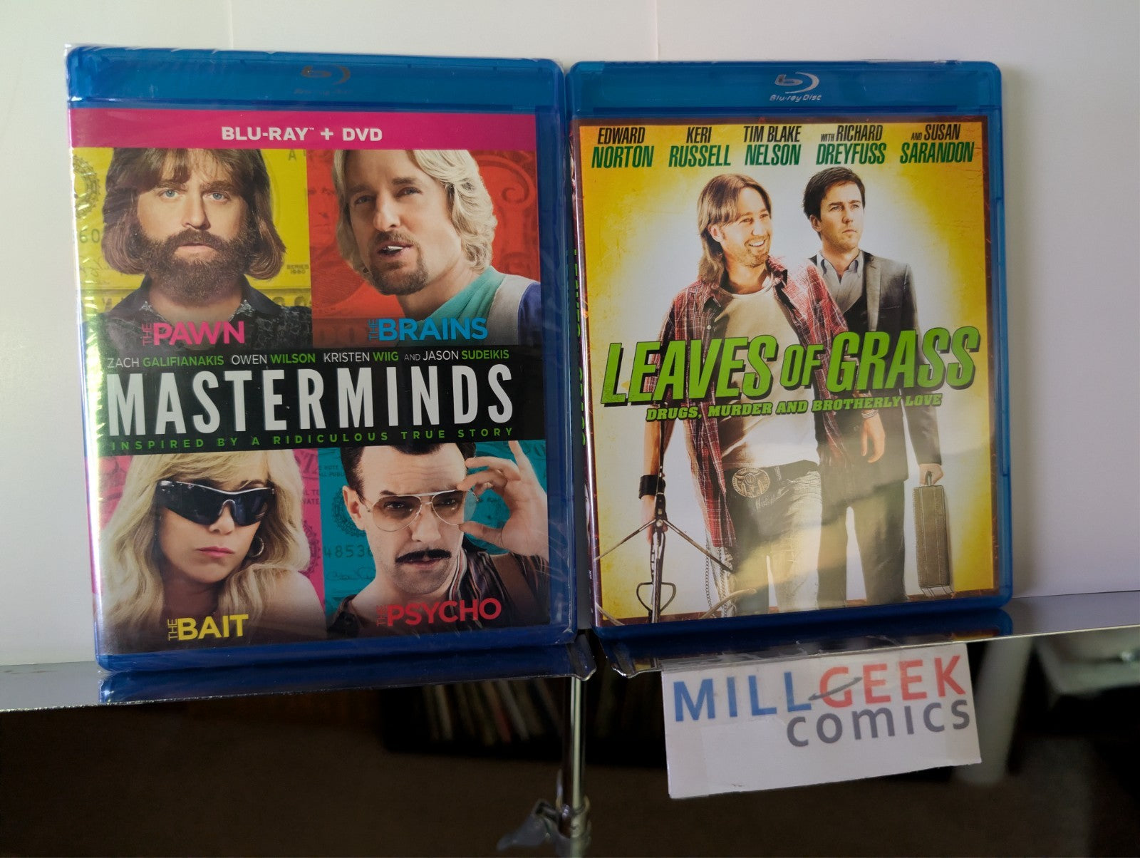 Masterminds / Leaves of Grass, 2 Comedy Movie Set (Blu-ray) -JD