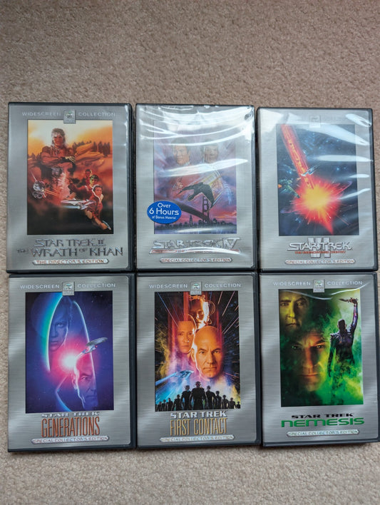 Star Trek Movies Special Collector's Edition, 6 Movie Set (DVD) Like New-JD