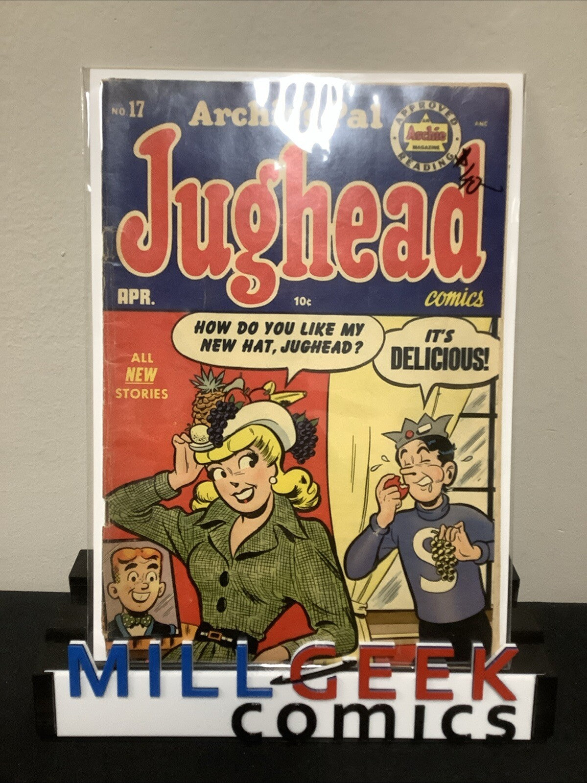 Archie’s Pal Jughead #17 (April 1953) G+ (2.5) 1/2” Spine Split, 1/8” Spine Roll