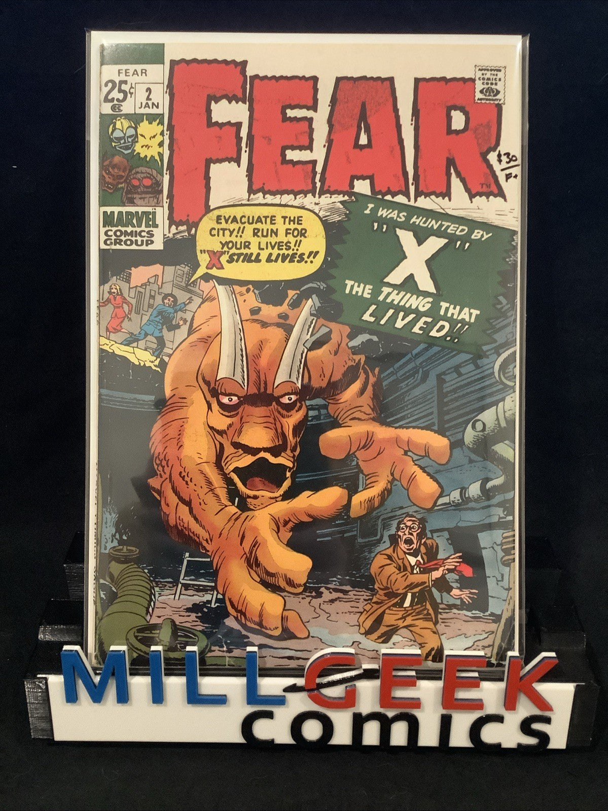 Fear #2, F+ (6.5) Classic Marvel Monster, Jack Kirby Cover Art, 1971