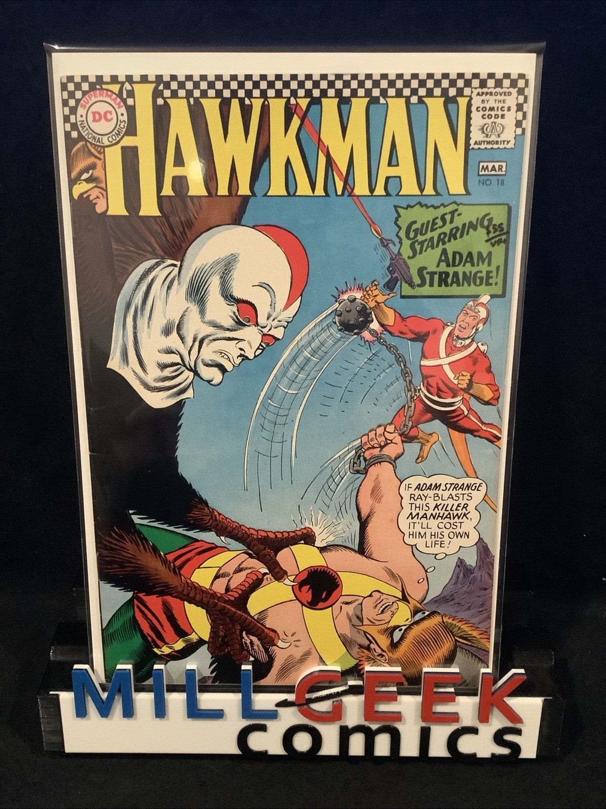 Hawkman #18 (DC Comics February-March 1967) VF+ (8.5) Gardner Fox, Adam Strange