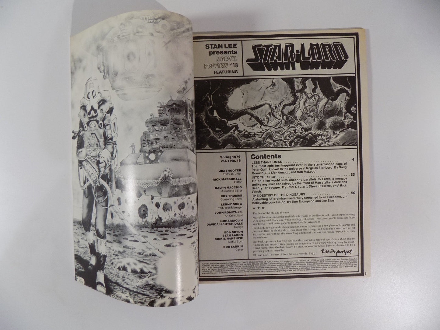Marvel Preview Magazine #18 Featuring Star-Lord Spring 1979 Very Fine/Near Mint